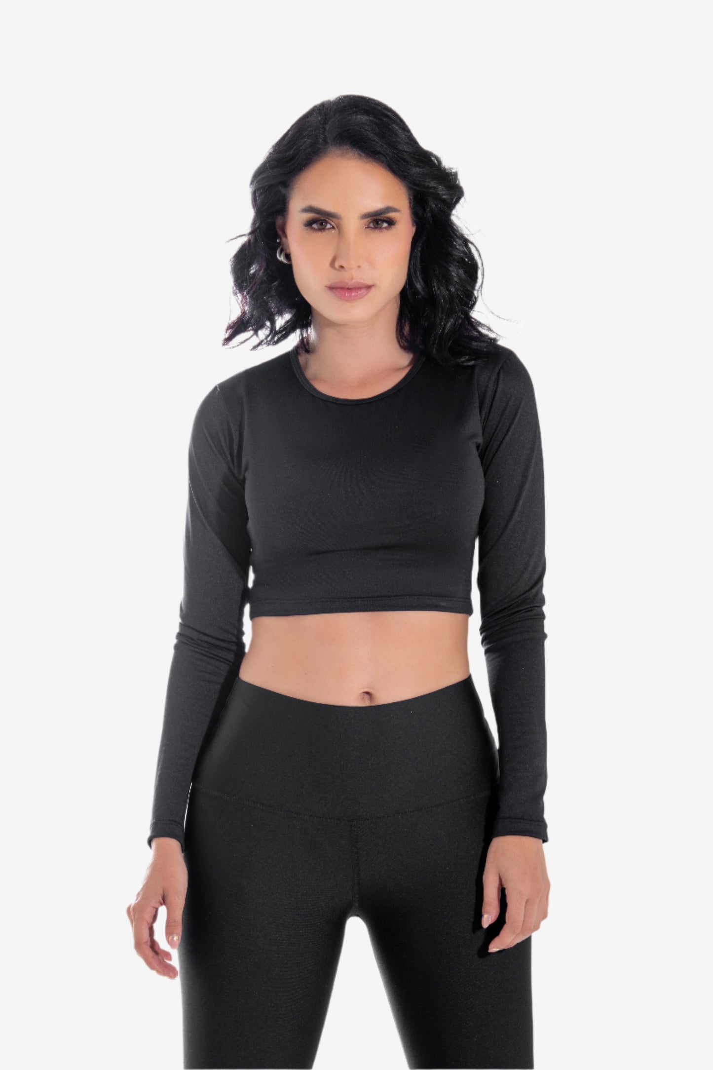 Jewel Neck Crop Top - Pet Hair Resistant