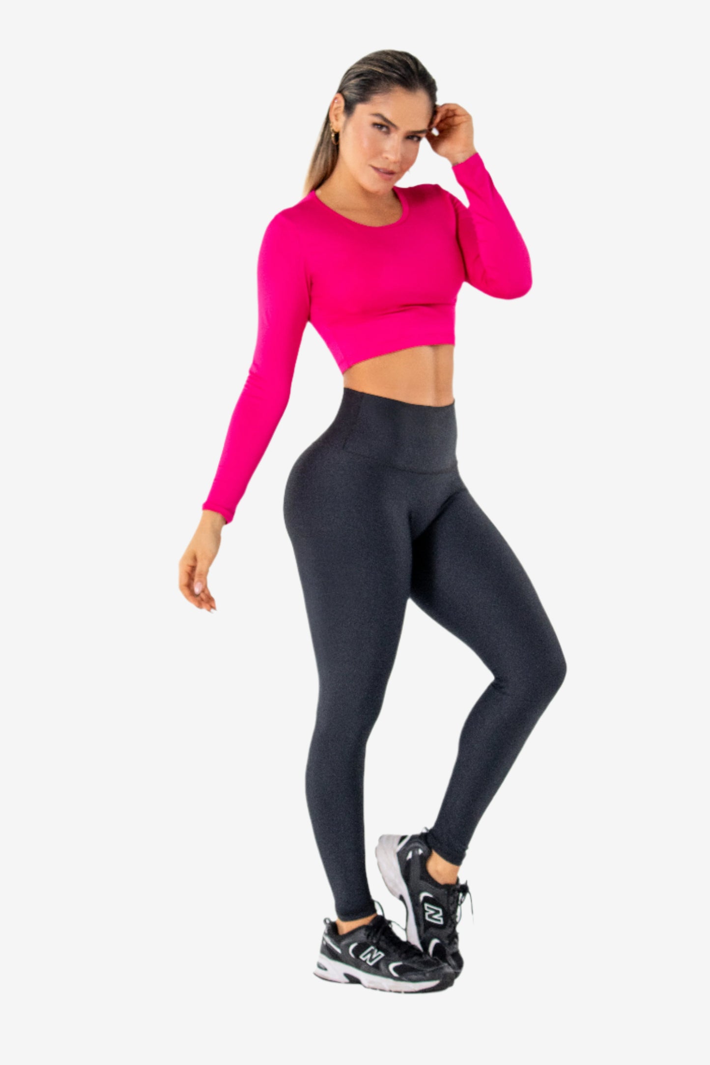 Jewel Neck Crop Top - Pet Hair Resistant