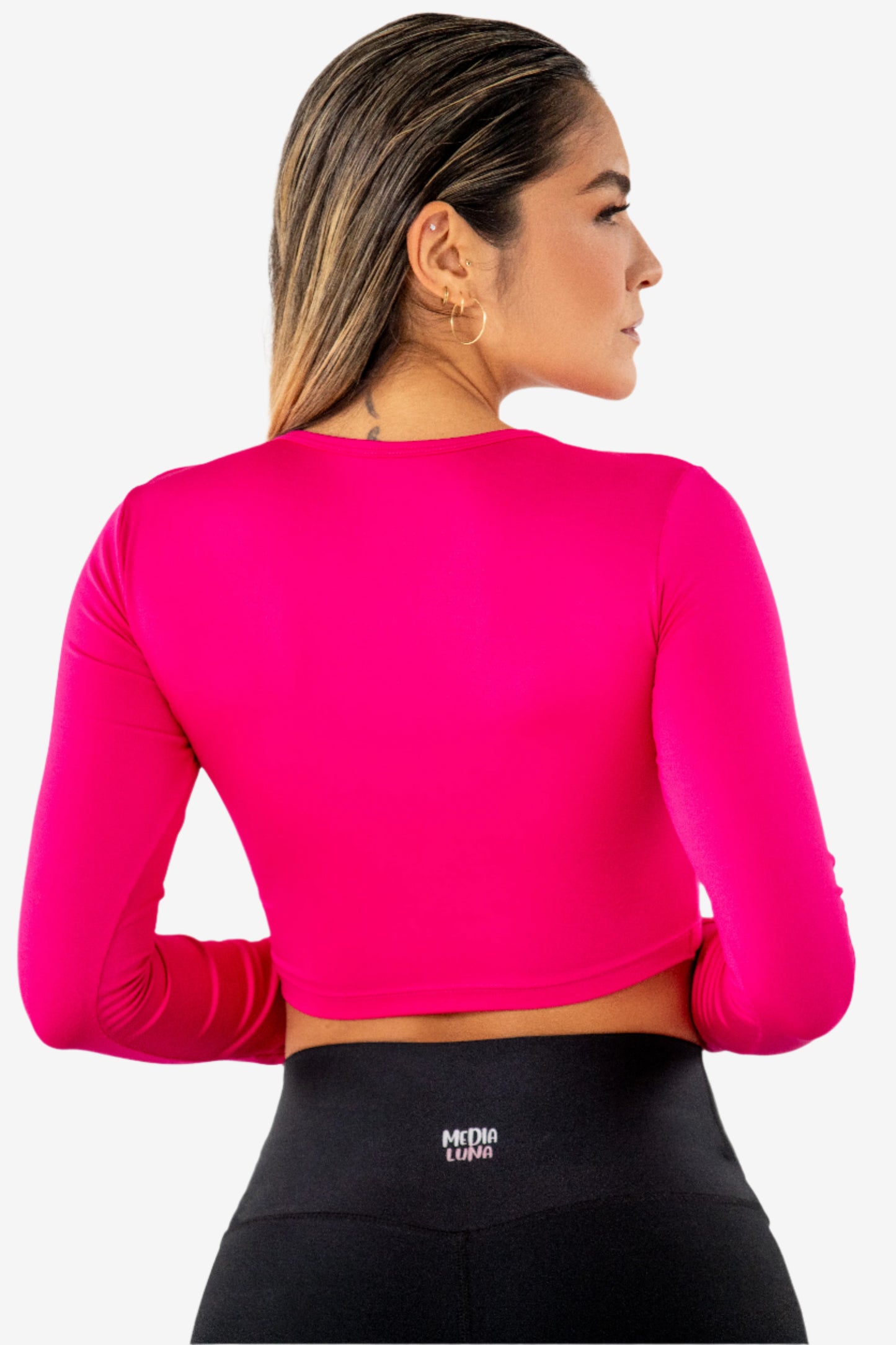Jewel Neck Crop Top - Pet Hair Resistant