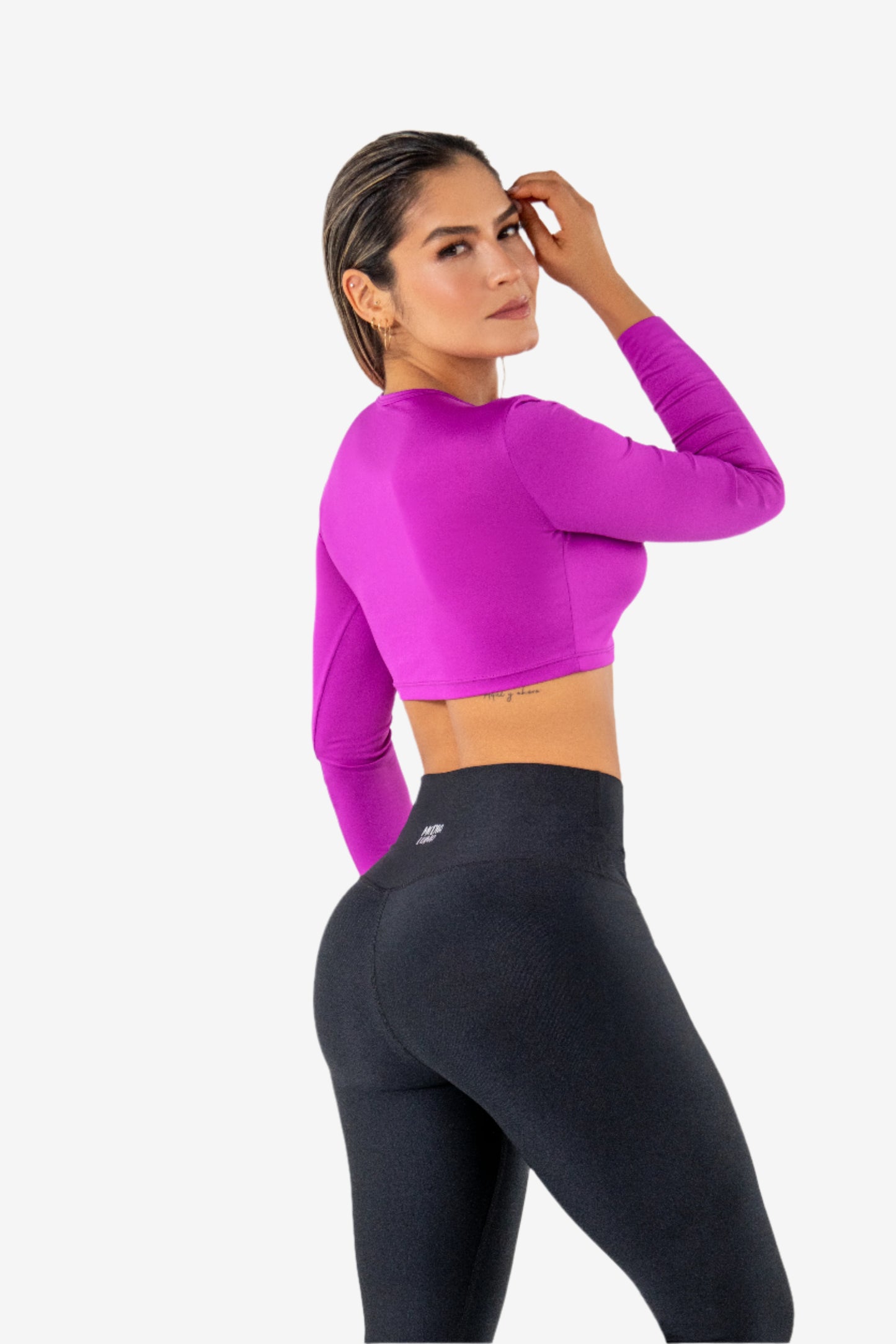 Jewel Neck Crop Top - Pet Hair Resistant