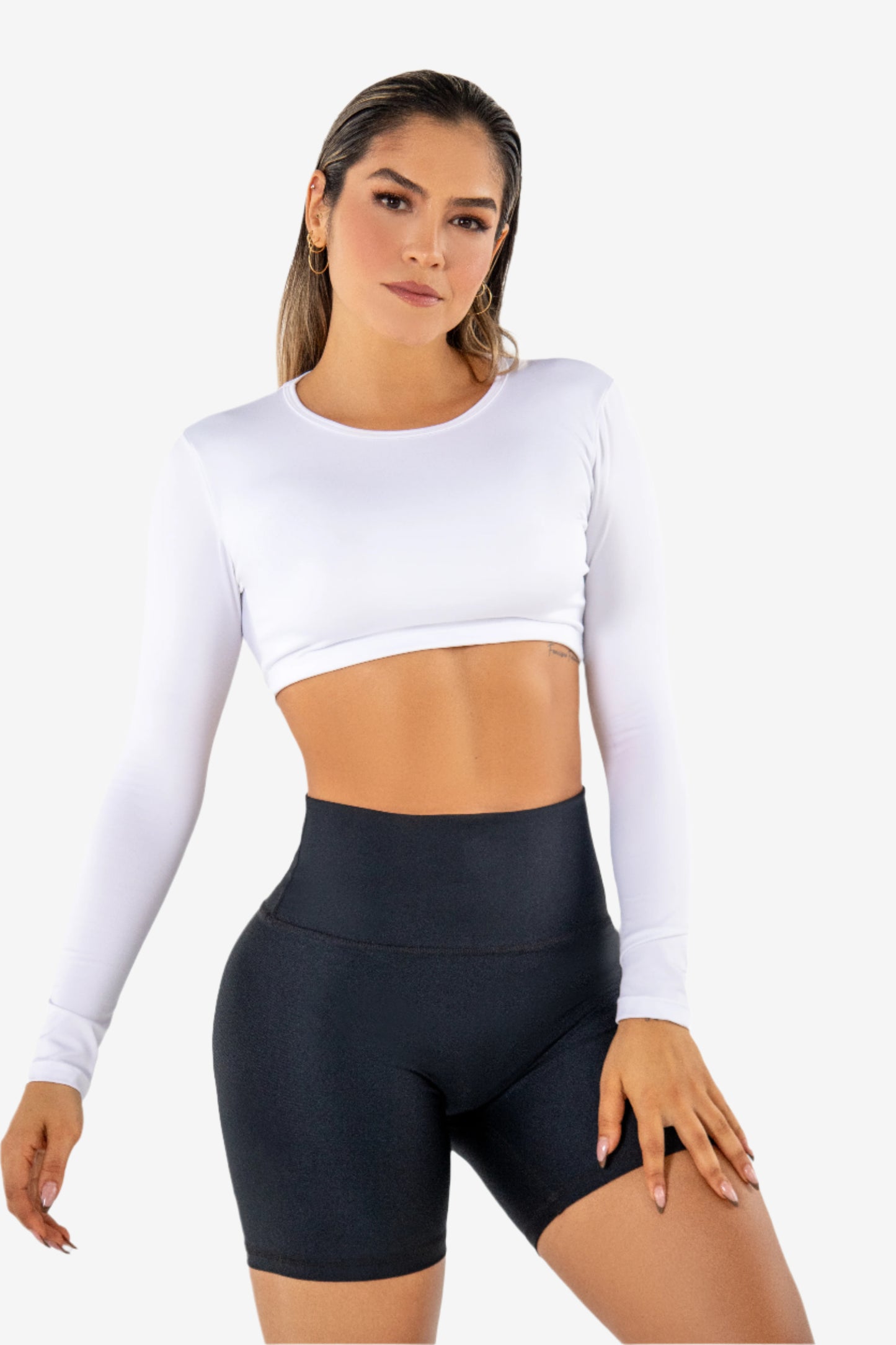 Jewel Neck Crop Top - Pet Hair Resistant