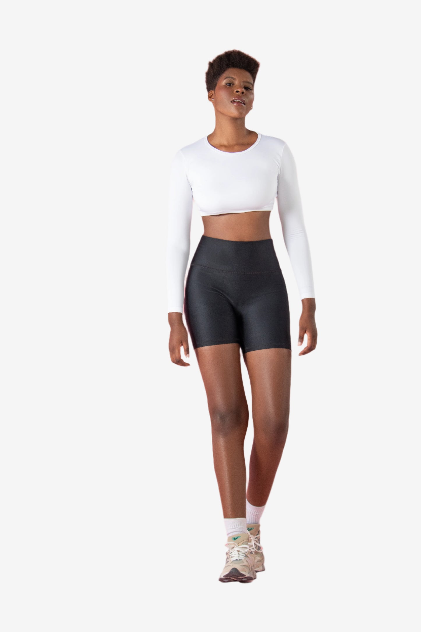 Jewel Neck Crop Top - Pet Hair Resistant