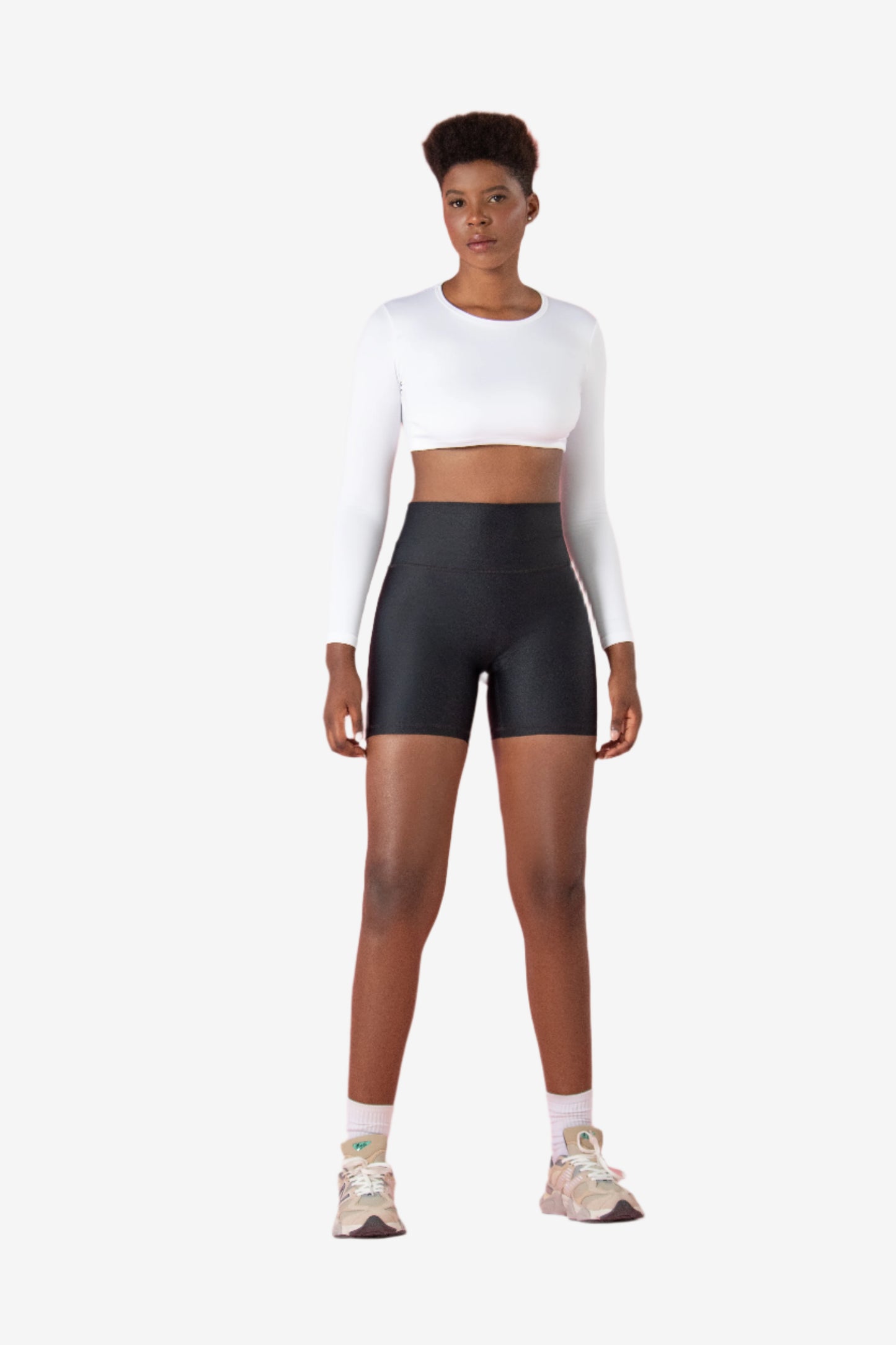 Jewel Neck Crop Top - Pet Hair Resistant