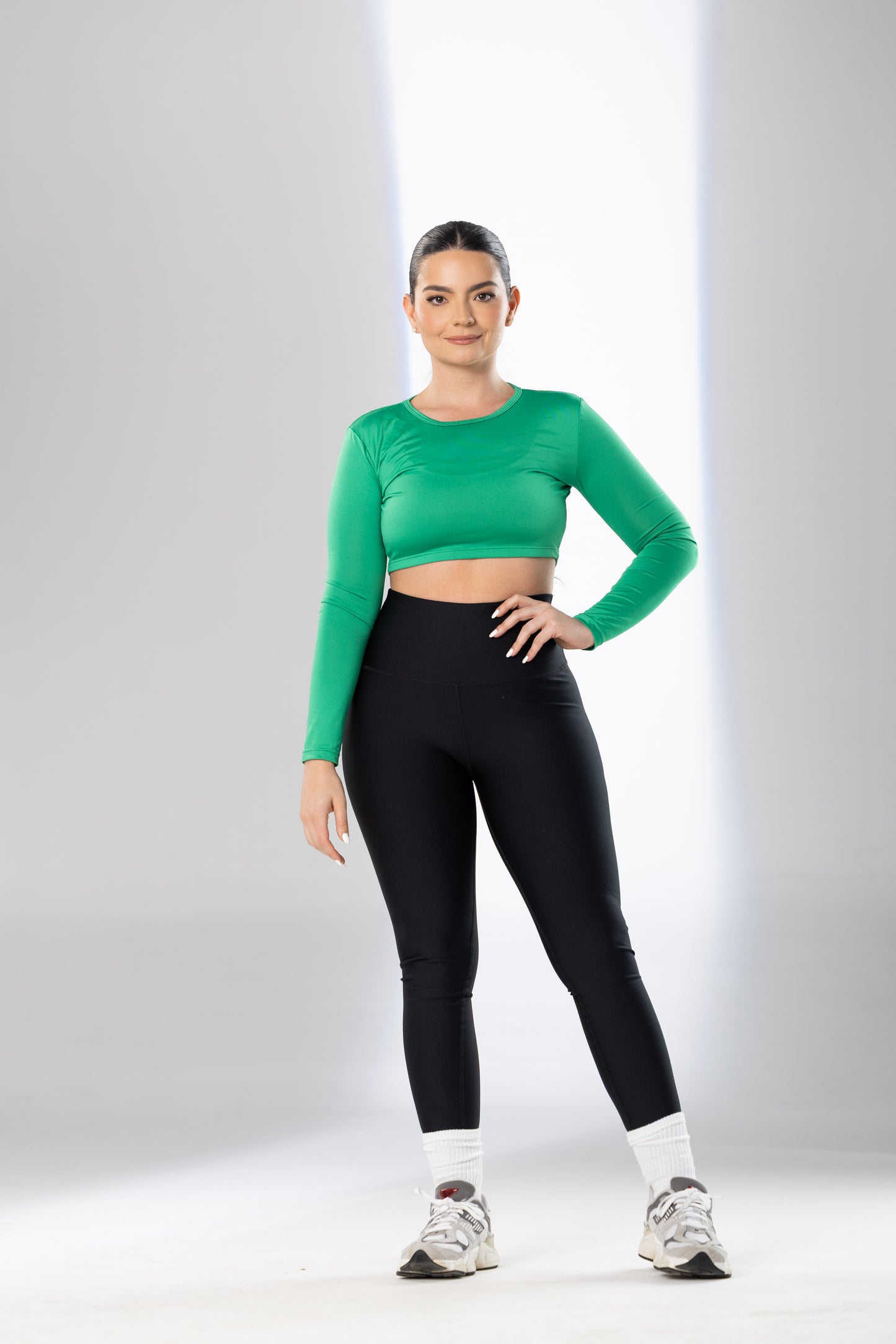 Jewel Neck Crop Top - Pet Hair Resistant