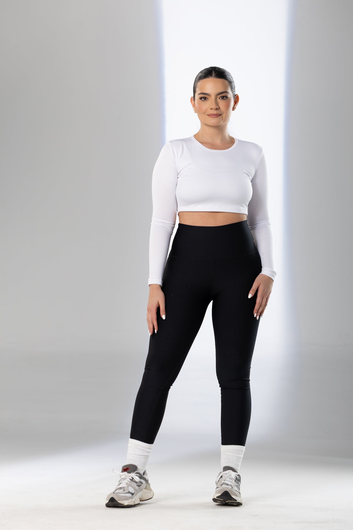 Jewel Neck Crop Top - Pet Hair Resistant