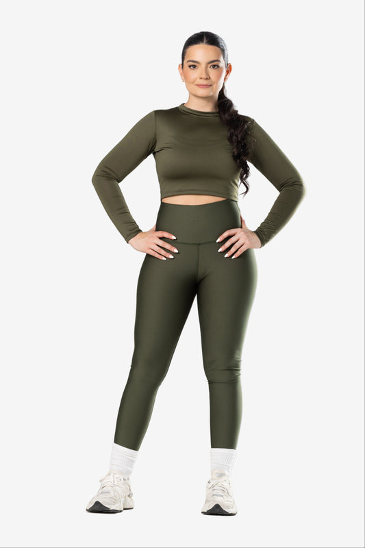 Crew Neck Crop Top - Pet Hair Resistant