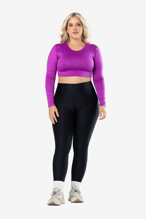 Jewel Neck Crop Top - Pet Hair Resistant