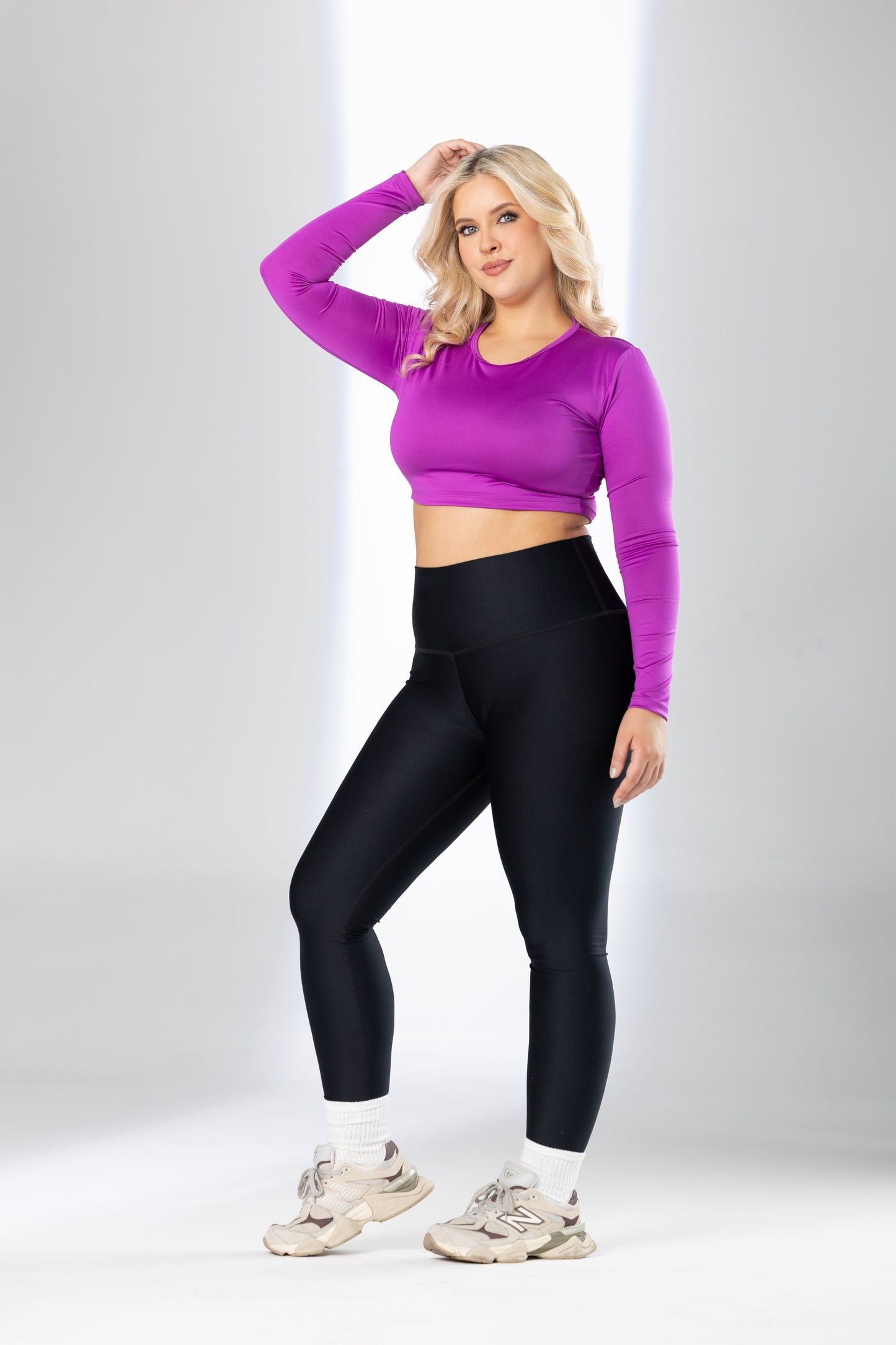 Jewel Neck Crop Top - Pet Hair Resistant