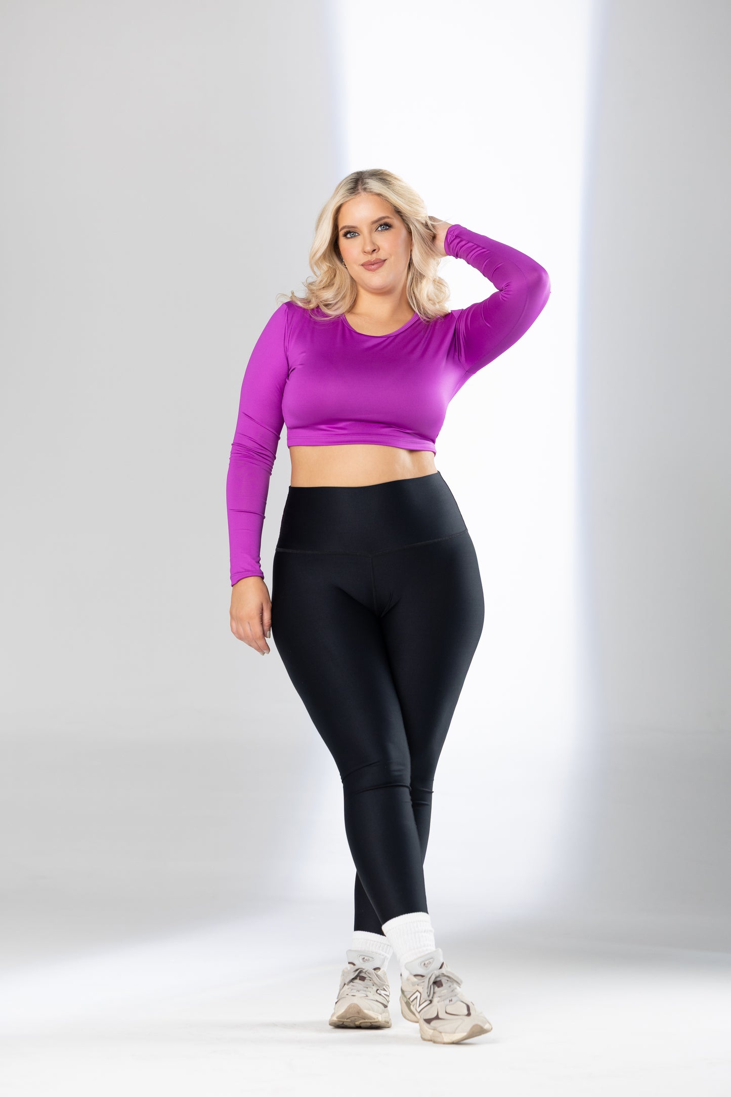 Jewel Neck Crop Top - Pet Hair Resistant