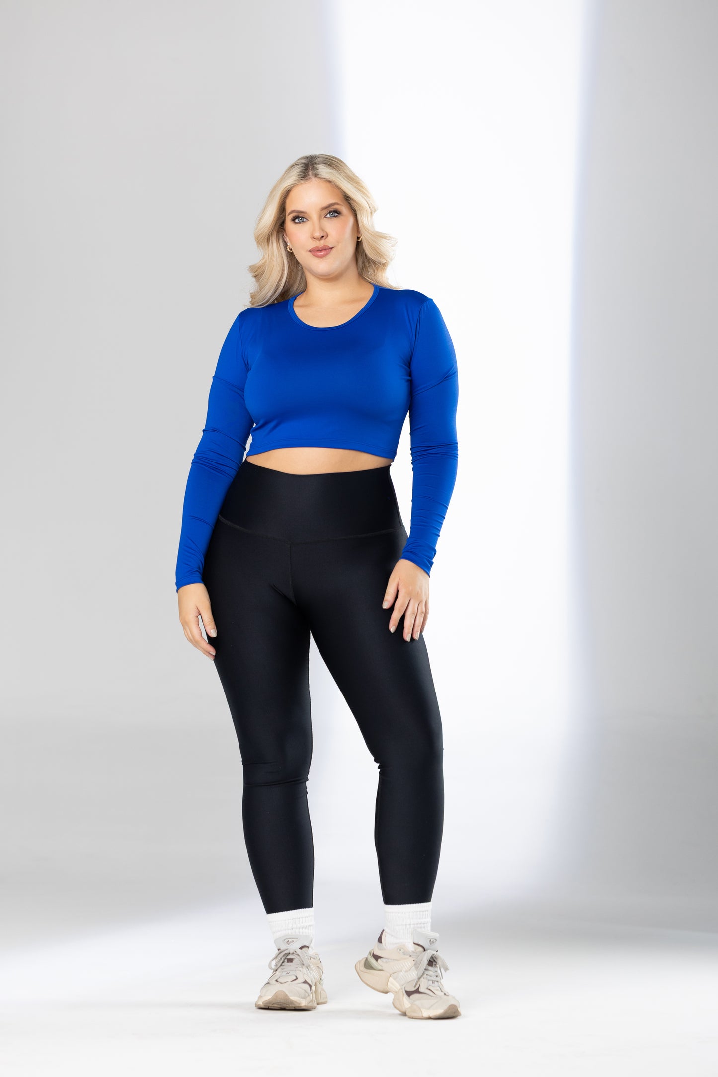 Jewel Neck Crop Top - Pet Hair Resistant