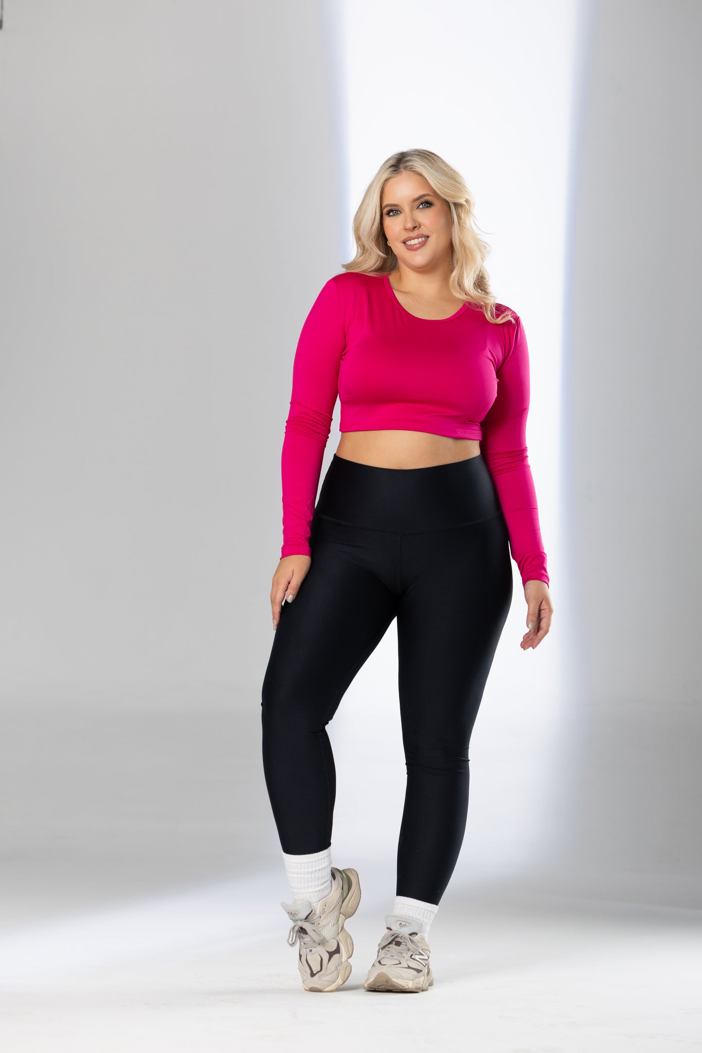 Jewel Neck Crop Top - Pet Hair Resistant