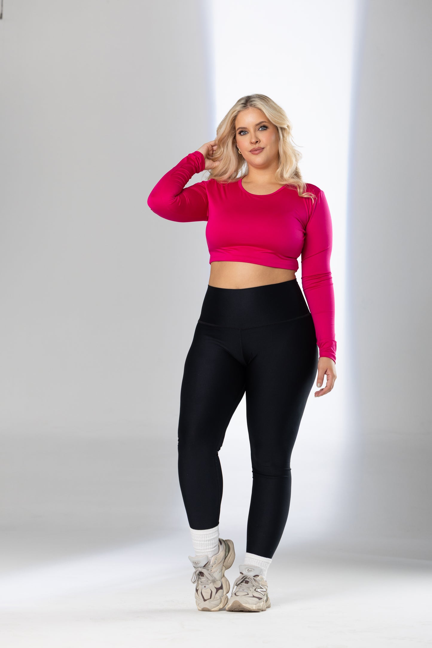 Jewel Neck Crop Top - Pet Hair Resistant