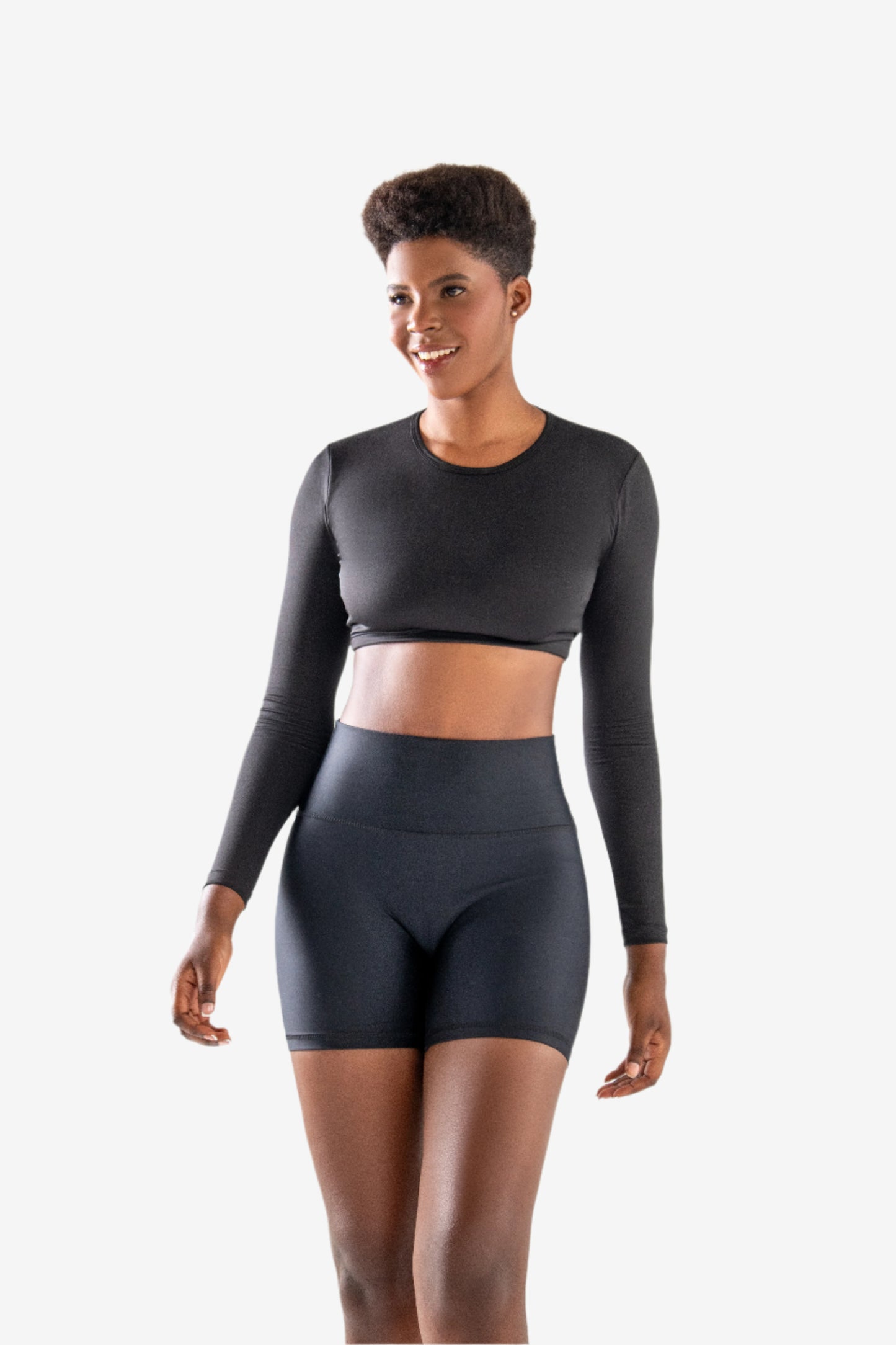 Jewel Neck Crop Top - Pet Hair Resistant