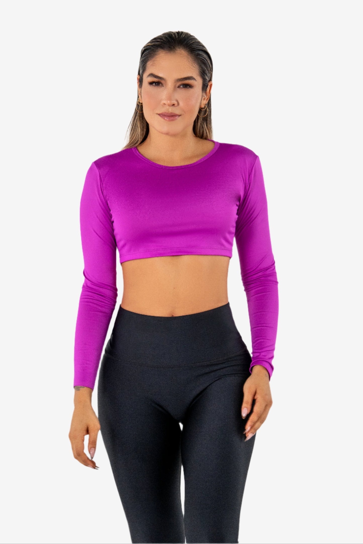 Jewel Neck Crop Top - Pet Hair Resistant