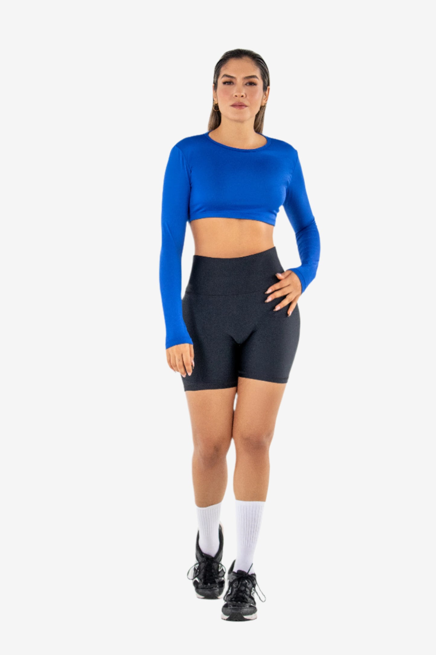Jewel Neck Crop Top - Pet Hair Resistant